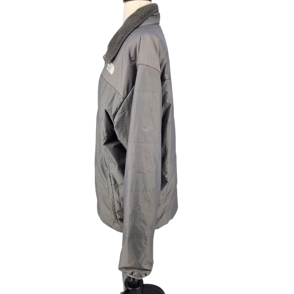 The North Face Gray Stow Jacket Full-Zip Insulated Quilted Puffer Coat W/ Flaw